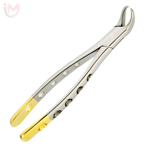 Pinces d'extraction dentaire en argent en gros, poignée moletée, instrument chirurgical manuel de classe I, services OEM - Product Image 5