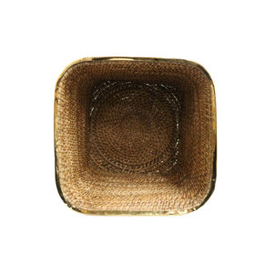 Cesta de almacenamiento decorativa de mimbre Decoración del hogar Cesta tejida de ratán organizadora - Product Image 4