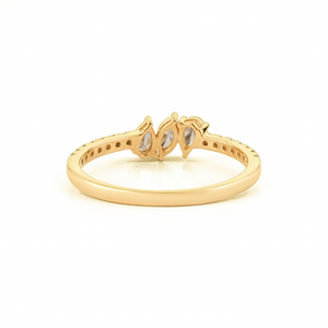 Superbe bague empilable minimaliste en or jaune K14 avec diamant véritable de 0,42 ct, prix de gros usine, bijoux légers de haute qualité - Product Image 6