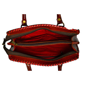 Bolso Tote Salva de Cuero Sintético Color Bronceado con Estampado de Leopardo, Correa Desmontable y Cierre de Cremallera, 21L 18, Bolso de Hombro para Mujer - Product Image 5