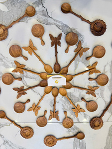 Hand Carved Wood <b>Spoons</b> - Whimsical Little <b>Serving</b> <b>Spoons</b> - Cool <b>Spoon</b> for Gift - Product Image 3