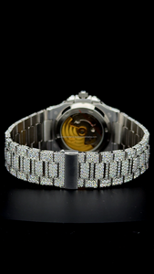 Montre Homme Décontractée et Habillée pour le Quotidien, en Acier Inoxydable, Design Hip Hop, Diamant Moissanite, Affichage Analogique, Quartz de Luxe - Product Image 5