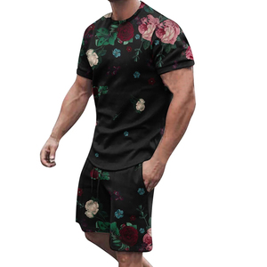 Ensembles d'été homme sublimation en gros : T-shirts et shorts personnalisables avec logo, en tissu peigné écologique – Nos meilleures ventes - Product Image 2