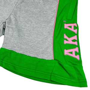 Pantalones Cortos de Forro Polar Gris AKA, Verde y Rosa, Unisex, con Letras Griegas, Cómodos, Casuales, de Primera Calidad, Suaves - Product Image 4