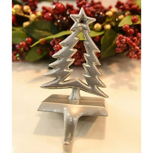 Porte-chaussettes de Noël en forme de renne moderne, en argent, pour une utilisation décorative suspendue ou pour cheminée - Product Image 3