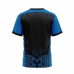 Camiseta de Juego para Hombre, Color Azul Rey y Negro, 150-190 GSM, Micro Malla de Poliéster, Impresión por Sublimación, Cuello Redondo, Camiseta de Equipo de Esports, Jugador Profesional - Product Image 3