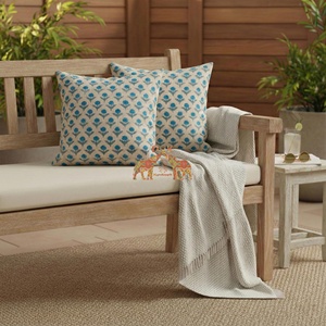 New Arrival Hand Block Cotton Floral Printed Cushion Cover For Couch and sofa Home Use - Product Image 6