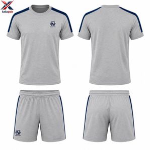 Uniforme de Fútbol Personalizado de Talla Grande, Camiseta y Pantalones Cortos 100% Poliéster, Transpirable, de Secado Rápido, con Logotipo y Nombre Personalizados - Product Image 3