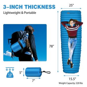 Colchoneta Inflable Impermeable de 3 Pulgadas de Grosor para Dormir en Aventuras al Aire Libre - Product Image 5