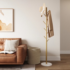 Perchero Minimalista Blanco con Ganchos para Entrada, Base Redonda de Plástico, Diseño de un Solo Nivel - Product Image 6