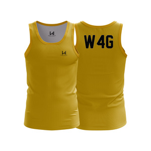 Camiseta sin mangas de punto para hombre, diseño personalizado, estilo formal, patrón sólido, cuello redondo, ecológica, transpirable, de secado rápido, 100% poliéster - Product Image 6