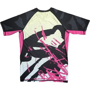 Nouvel ensemble rashguard et short pour homme, coupe ajustée, séchage rapide, avec logo personnalisé pour MMA, Jiu Jitsu, Grappling (Spandex/Polyester, impression numérique) - Product Image 3