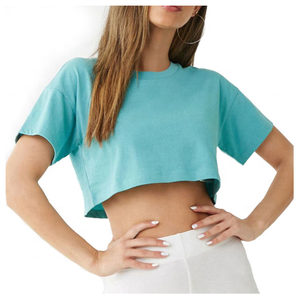 สปอร์ตบราทรงหลวมสำหรับผู้หญิงเสื้อครอปคอกลมเสื้อครอปสำหรับออกกำลังกายชุดเล่นโยคะตกแต่งแบบมีรูสำหรับฤดูร้อน - Product Image 1