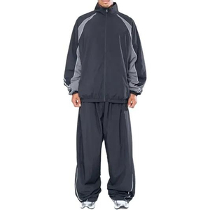 Chaqueta Deportiva Ligera con Capucha para Invierno, Cortavientos, Estilo Holgado, Impermeable, Traje de Dos Piezas para Hombre - Product Image 1
