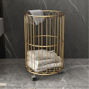 Gold laundry basket metal laundry <b>hamper</b> rolling laundry basket with wheels laundry <b>storage</b> basket modern laundry <b>hamper</b> luxury - Product Image 6