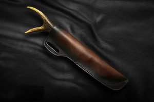 Handmade Industrial Grade Stainless Steel Hunting Knife Stag Horn Handle <b>Drop</b> Point Tactical Outdoor Knife OEM Customizable - Product Image 2