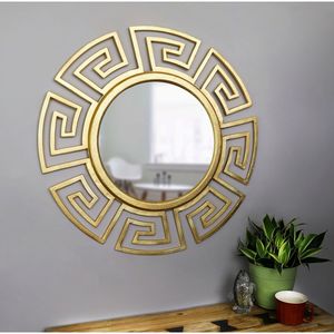 Modern <b>Round</b> <b>Wall</b> <b>Mirror</b> Brass Frame Decorative Circular Design for Home Interior Iron <b>Mirror</b> for Home Interior - Product Image 6