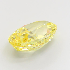 Diamant de laboratoire CVD certifié, taille ovale radieuse, jaune vif fantaisie, pierre précieuse en vrac pour la création de bijoux fins et l'élégance luxueuse - Product Image 4