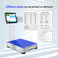 Timbangan Label Pencetak Logam Termal Cerdas IoT Industri Kapasitas 200-800kg Lebar 80mm Dukungan SDK untuk Android/Windows POS