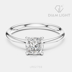 Bague de fiançailles de luxe en or blanc 14 carats avec diamant de laboratoire certifié IGI 0,93 carat, taille princesse, F+ VS+, pavé - Product Image 1