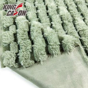 KINGCASON Prix bas <span class=keywords><strong>Tissu</strong></span> textile épais Couleur unie Uni Anti-boulochage Super doux Rayé Jacquard <span class=keywords><strong>Imitation</strong></span> <span class=keywords><strong>fourrure</strong></span> de lapin - Product Image 5