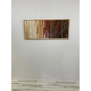 Panel de Arte Mural de Madera Reciclada Mixta Aqdus |   Decoración Bohemia para el Hogar, Ecológica, 100% Hecha a Mano, Ligera, Duradera, Negra, 23x15x22 - Product Image 2