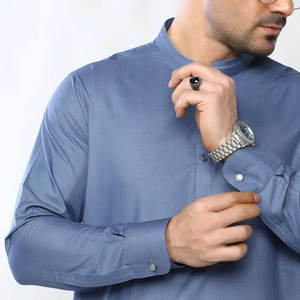 ชุดเสื้อผ้าชาลวาร์ คามีซ ผู้ชาย ราคาประหยัด ปี 2026 รับสั่งทำ ขายส่งจากโรงงานโดยตรง ผู้ผลิตชาวปากีสถาน ชุดมุสลิม ชาลวาร์ คามีซ แบบแบนด์กาลา - Product Image 3