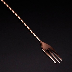 Cuillère à cocktail de luxe en acier inoxydable, manche torsadé haut de gamme, outil de mélange de boissons, accessoire de bar moderne - Product Image 6