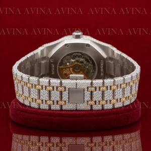 Luxury Iced Out Moissanite <b>Skeleton</b> Hip Hop <b>Watch</b> for Men | Full Pave <b>Automatic</b> Mechanical Diamond <b>Watch</b> - Product Image 6