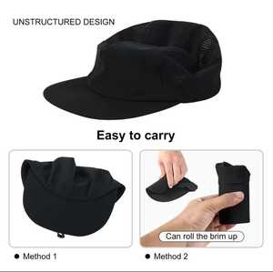 Unisex Breathable Mesh <b>Baseball</b> <b>Cap</b> Adjustable Sporty Hat For Outdoor Spring Summer Adults Black - Product Image 4