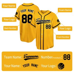 Maillot de baseball en polyester aux couleurs attrayantes, personnalisable avec logo, entièrement boutonné, grande taille, respirant, uniforme de baseball - Product Image 2