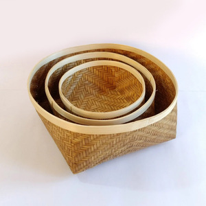 Hand woven <b>bamboo</b> <b>baskets</b> fruit onion storage kitchen organizers cheap price natural fiber <b>basket</b> - Product Image 2