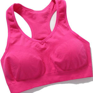 Sujetador deportivo atlético para mujer, de alto impacto, para gimnasio, correr, yoga, fitness, con relleno, tirantes ajustables, malla transpirable, sin costuras en la parte delantera - Product Image 1