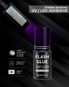 Pegamento profesional UV LED negro para extensiones de pestañas con efecto flash - Product Image 2