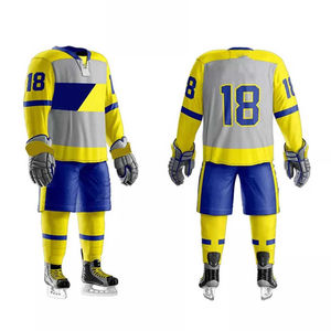 Uniformes de Hockey sobre Hielo Sublimados Personalizados de Poliéster 100% Antibacterianos y Transpirables de Alta Calidad y Nuevo Estilo para Unisex - Product Image 5