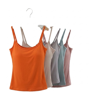 Vente en gros de débardeurs décontractés pour femmes de haute qualité, légers, sans armatures, pour le yoga, doux, respirants, multicolores. - Product Image 1