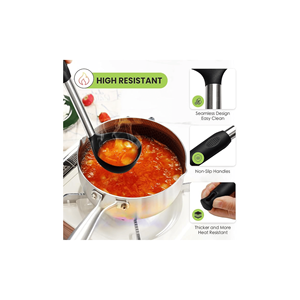 Ensemble de 35 ustensiles de cuisine en silicone de grande taille avec manche en acier inoxydable, spatules résistantes à la chaleur, ensemble d'outils de cuisson - Product Image 4