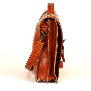 Biyadina Premium Vintage rojo cuero genuino hombres bandolera hecho a mano moda Satchel intemporal elegancia para profesionales - Product Image 2