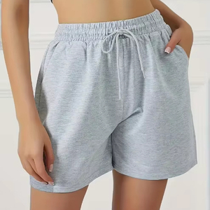 Shorts d'été décontractés pour femmes, respirants, à séchage rapide, anti-rides, à taille haute avec cordon de serrage - Product Image 1