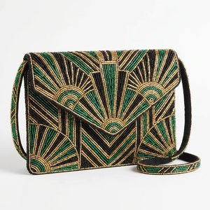 Bolso de Noche Bohemio Vintage con Cuentas, Bandolera de Una Sola Correa, para Viajes al Aire Libre, Tamaño Personalizado, Alta Calidad, Diseño Floral y de Aves, Lujo - Product Image 3
