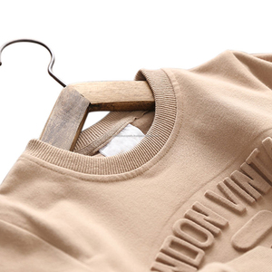 Sweat-shirt personnalisé, sweat-shirt à col rond en relief 3D, sweat-shirt à capuche en relief 3D, 100% coton, logo, sweat-shirt surdimensionné, impression en relief - Product Image 3