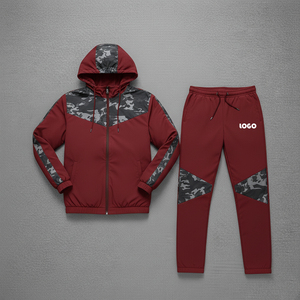 Ensembles coupe-vent personnalisés pour adultes, avec empiècements multicolores, vente en gros, survêtements décontractés pour garçons - Product Image 3