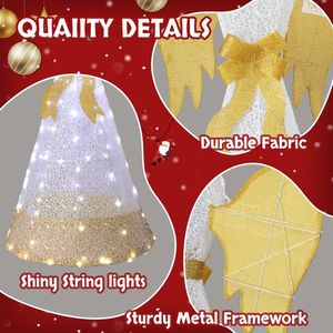 4.5FT Weather-Proof Outdoor Christmas Angel Ornament 200 LED Pre-Lit Wings Lighted Angel Decor for Home 200 LED Christmas Lights - Product Image 3