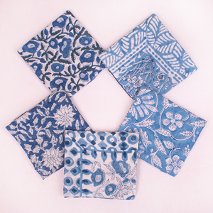 Handmade Cotton Bandana Floral Block Printed Eco-Friendly Breathable <b>Head</b> <b>Wrap</b> Stylish Unisex Square Scarf Organic Neck - Product Image 3