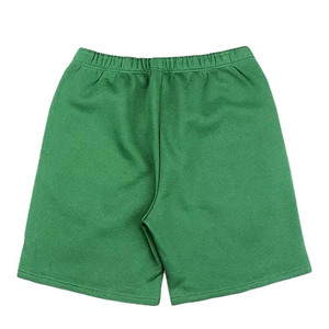 Shorts en coton vert uni pour homme, taille élastique, décontractés, mi-longs, respirants, en tissu tricoté - Product Image 5