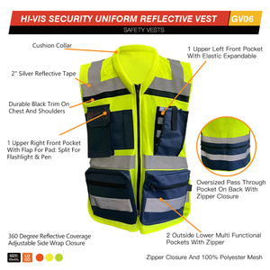 Mens High Visibility Reflective Safety Vest Lightweight Workwear for Construction Traffic Control and <b>Warehousing</b> - Product Image 4
