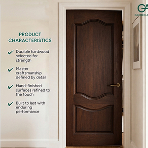 Puerta Interior de Madera Sólida Golden Aero, Diseño Tradicional, Superficie Acabada, Panel Decorativo para Dormitorio - Product Image 3
