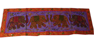 Handcrafted Embroidered Ethnic Indian <b>Table</b> Cover Versatile Decorative <b>Runner</b> and Wall Hanging Colorful 100% Cotton Round - Product Image 2