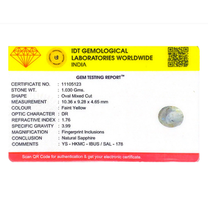 Zafiro Amarillo Ovalado de 5.15 Quilates, Corte Artesanal, Gema Suelta para Joyería Fina - Product Image 4
