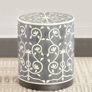Elegante Mesa Consola con Incrustaciones de Hueso Antiguo Pulido para Decoración del Hogar, Sala de Estar, Hecha a Mano en India a Precio de Mayoreo - Product Image 5